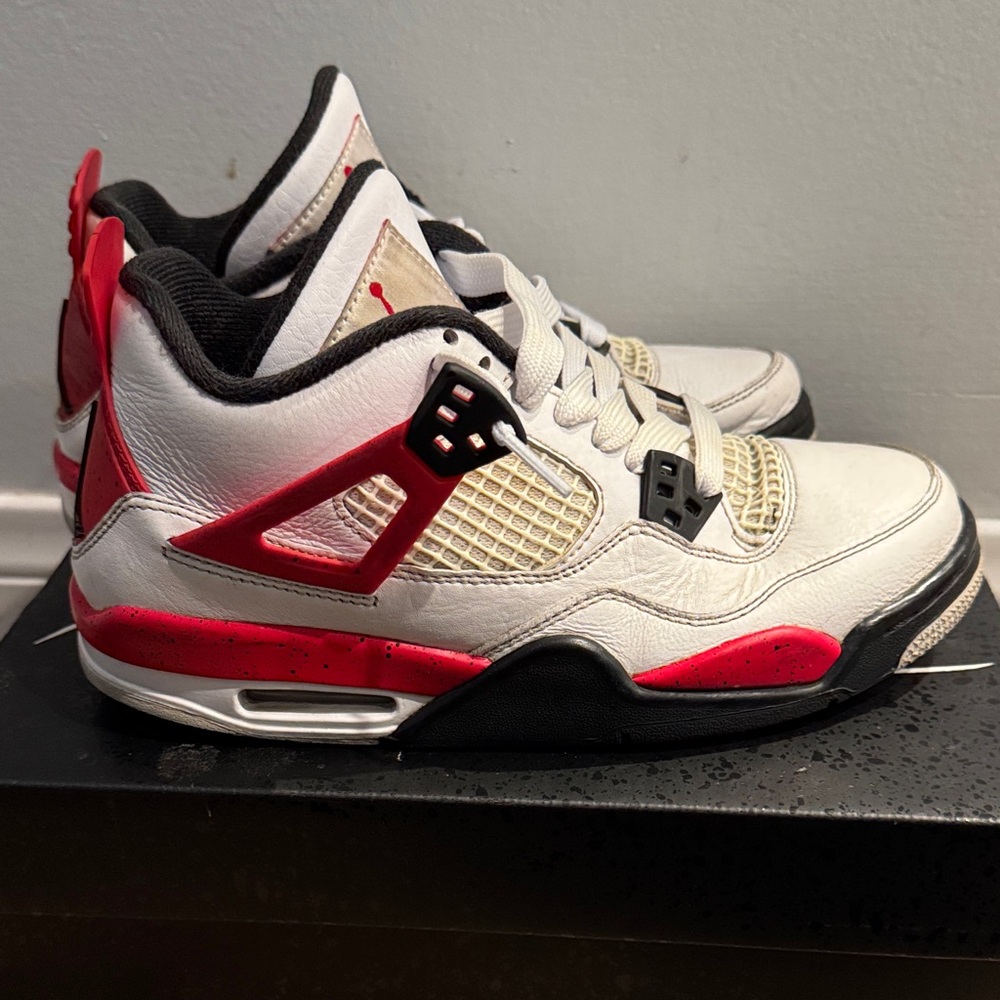 White and Red Air Jordan 4 retros